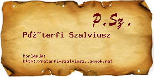 Péterfi Szalviusz névjegykártya